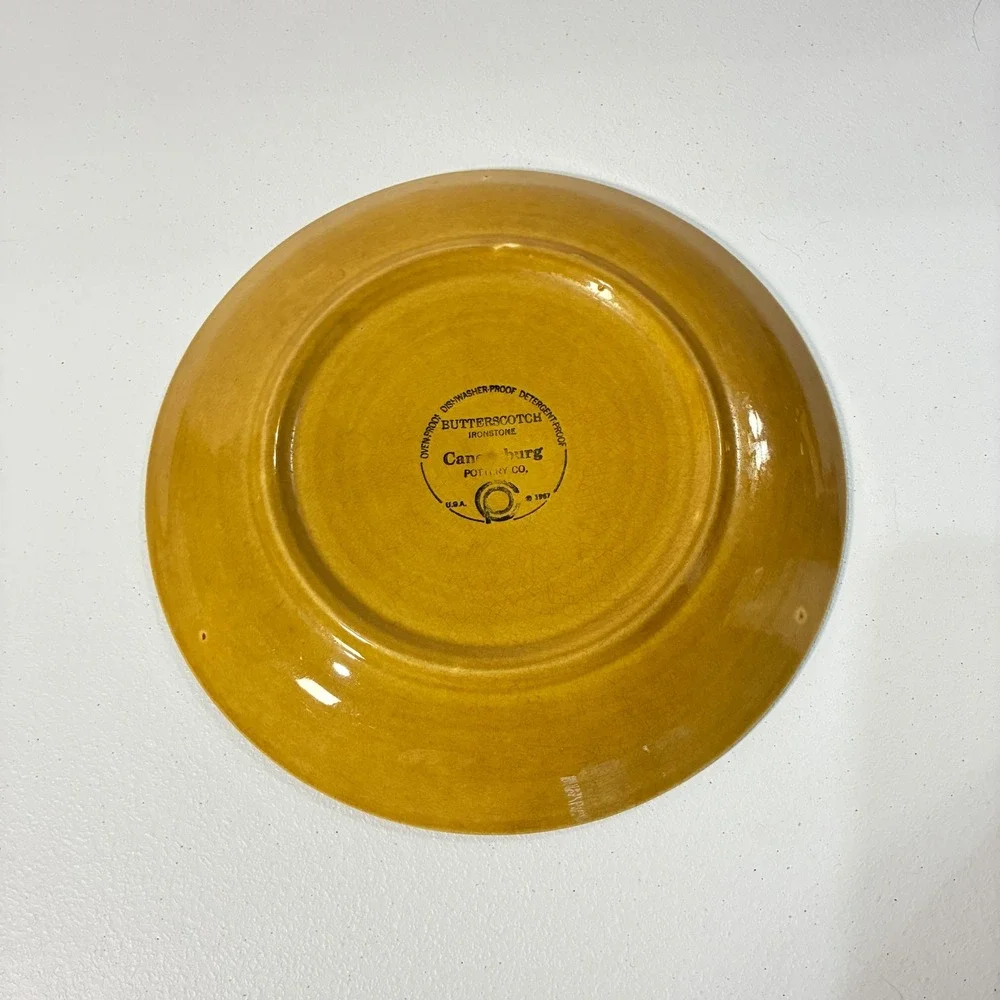 Canonsburg Pottery Butterscotch Ironstone Plate 10